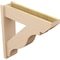 Ekena Millwork 8-in W x 32-in D x 32-in H Funston Slat Rough Cedar Woodgrain TimberThane Outlooker, Primed Tan OUTUR080X32X32FST24RCPR - alternate 3